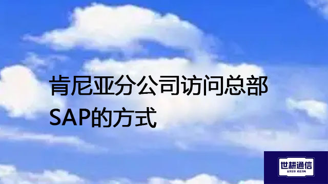 肯尼亚分公司访问总部SAP的方式？？？解决方案//世耕通信全球办公专网