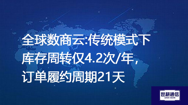 ​全球数商云:传统模式下库存周转仅4.2次/年，订单履约周期21天？？？解决方案//世耕通信全球办公专网