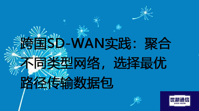 跨国​SD-WAN实践：聚合不同类型网络，选择最优路径传输数据包？？？解决方案//世耕通信全球办公专网