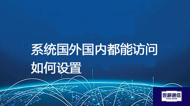 系统国外国内都能访问如何设置？？？？解决方案//世耕通信全球办公专网